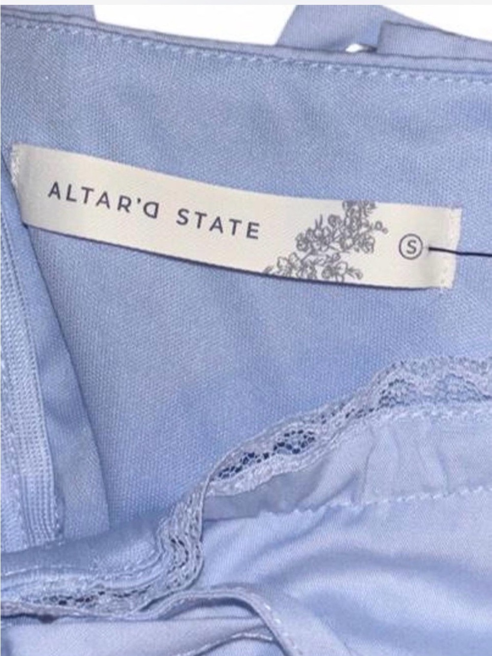 Altar'd State Light Blue Corset Babydoll Chemise - Picture 7 of 7